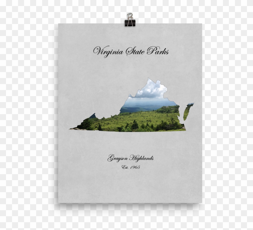 Grayson Higlands State Park Virginia Map Cut-out - Poster Clipart #4342908