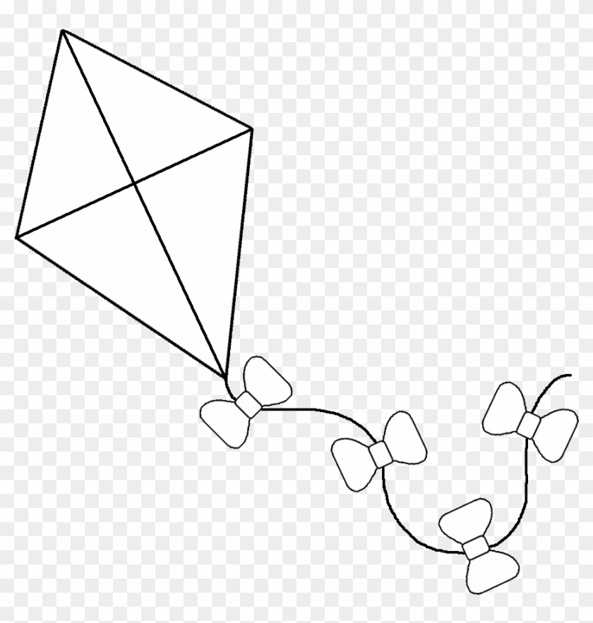 Kites In Black Background Clipart #4343566