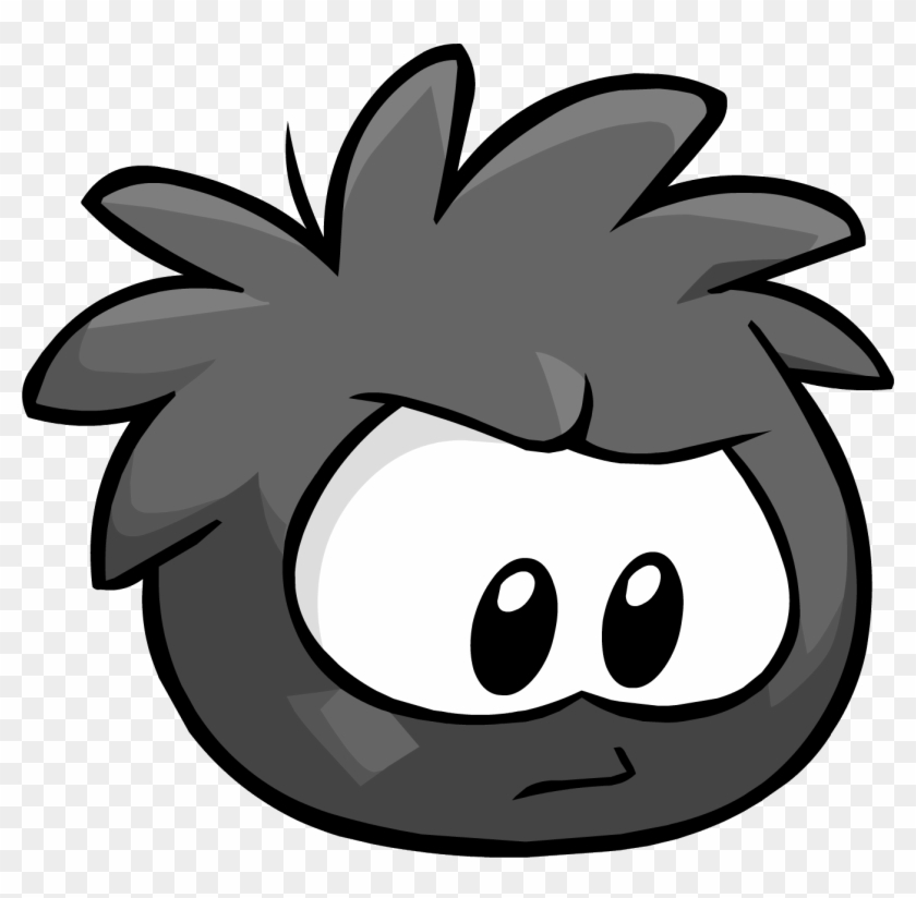 Puffles Club Penguin - Club Penguin Puffles Black Clipart #4344561