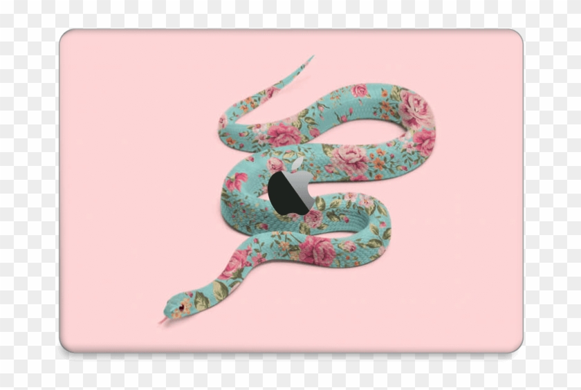 Floral Snake Skin Macbook Pro 13” 2016- - Pink Snake Clipart #4344850