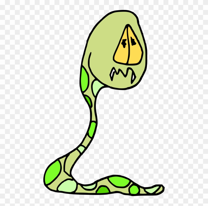 Reptile Snakes Drawing Leaf Cartoon - Sad Snake Drawing Clipart #4344982