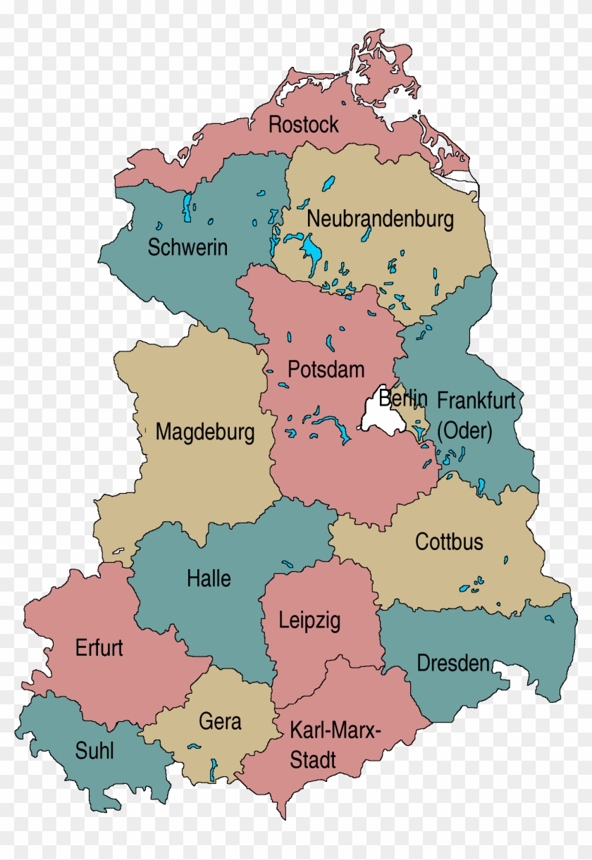 Ddr Verwaltung2 - Germany Map Clipart #4346621