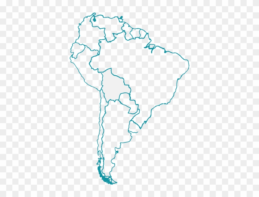 Localizar Representante - Map Of South America Clipart #4347160