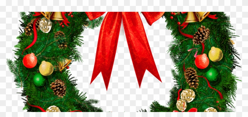 Free Christmas - Corona De Navidad Png Clipart