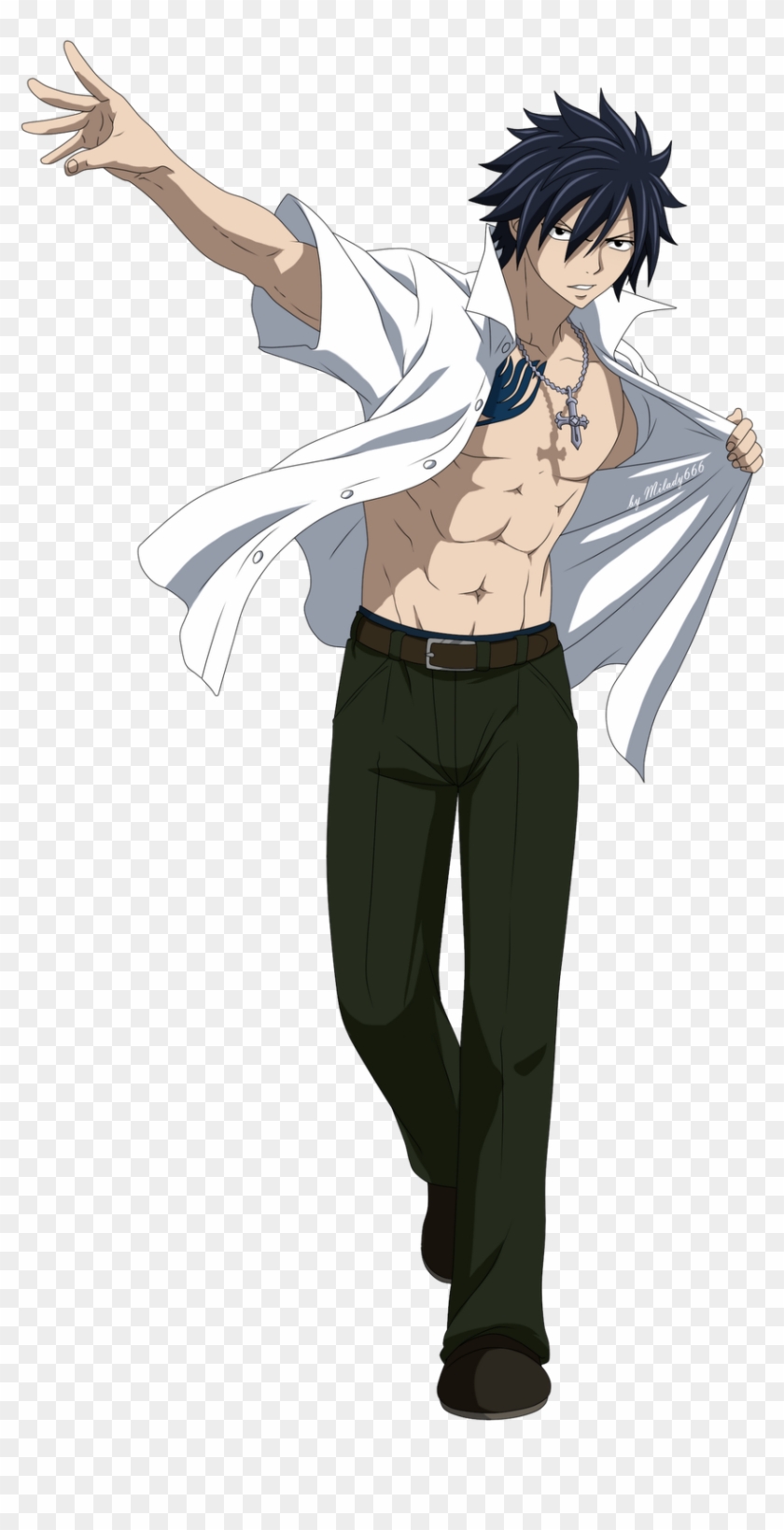 We Have Nothing To Fear Even If We Don't Have Any Magic - Fairy Tail Gray Shirtless Clipart
