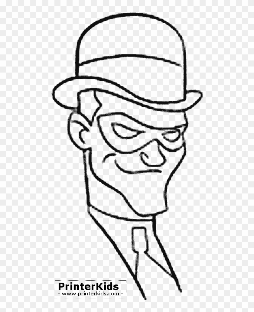 Batman Coloring Page Preview - Super Villains Easy Drawings Clipart