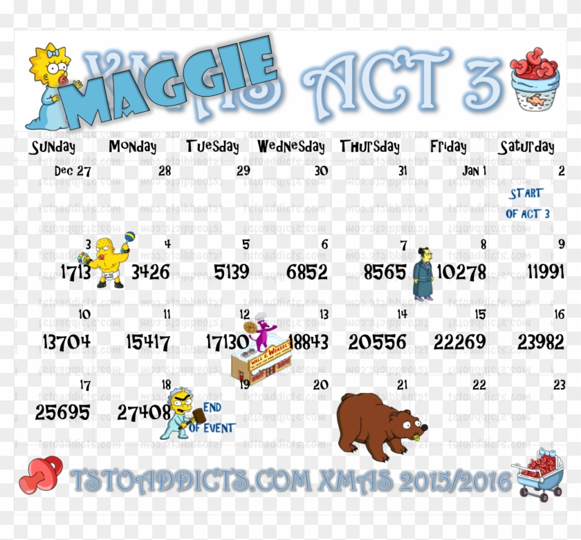 Act Three Calendar Xmas Clipart