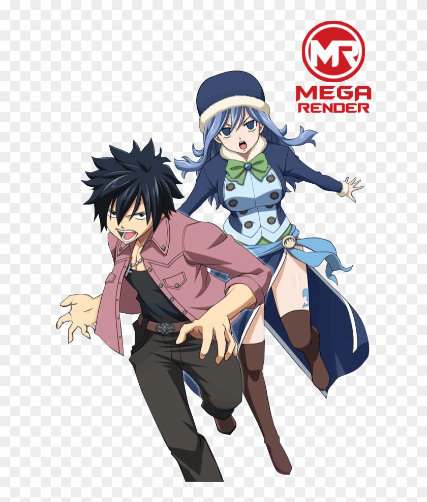 Render Fairy Tail Gray E Juvia Card - Gray And Juvia Png Clipart