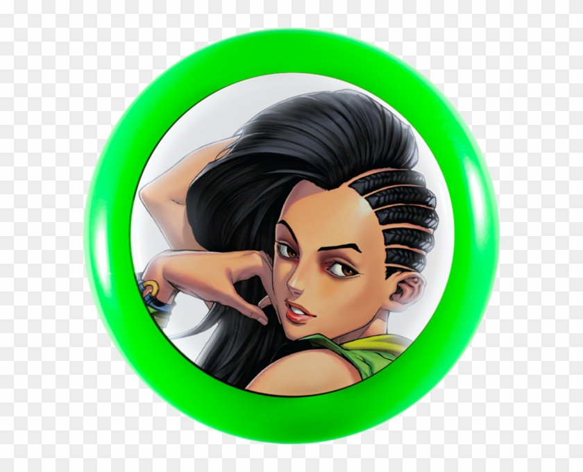 Street Fighter V X Sanwa Denshi Character Pushbutton - Girl Clipart
