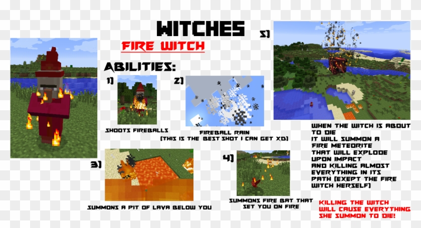 Add Elemental Witches To Minecraft With This Mod - Tree Clipart #4350095