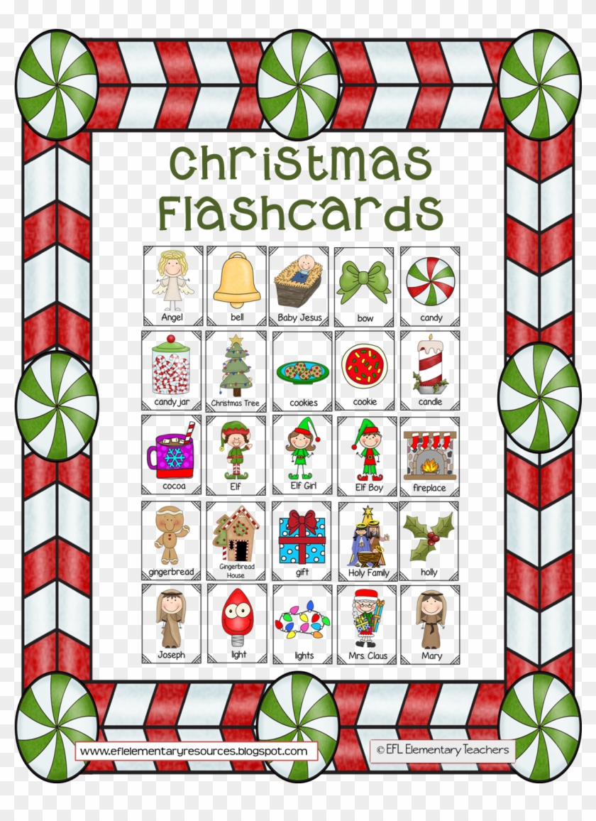 Flashcards Activity - Christmas Flashcards Clipart #4350330