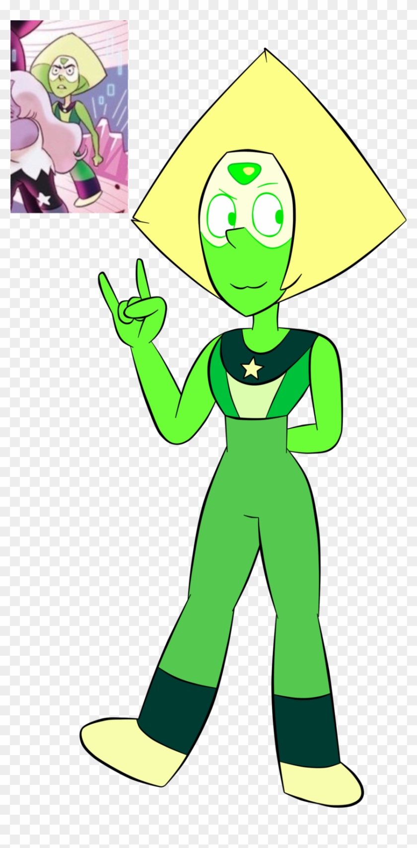 A Drawing Of The Leaked Peridot's Crystal Gem Outfit - Leaked New Crystal Gem Outfit Clipart