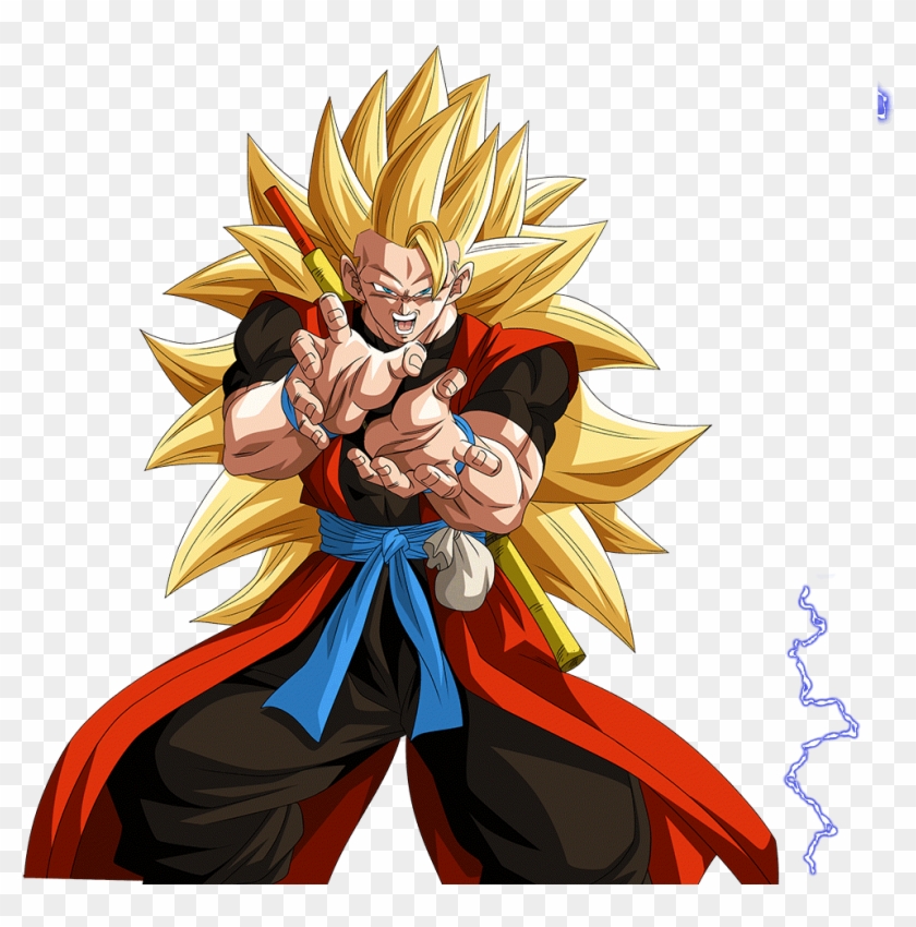 Fluffedited The Face Of One Of Ssj3 Xeno Goku's Closeups - Goku Clipart