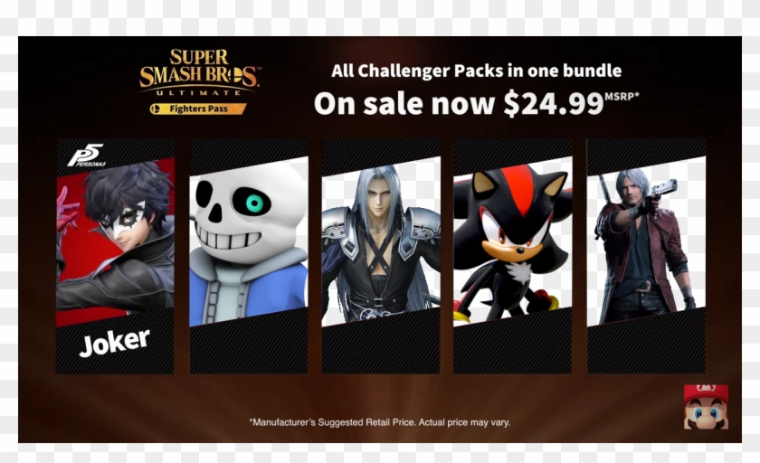 813 Kb Png - Super Smash Bros Ultimate Joker Alternate Costumes Clipart