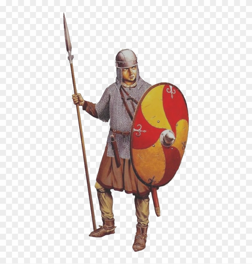 Armour Early 10 Point Chainmail - Carolingian Knight Clipart #4351677