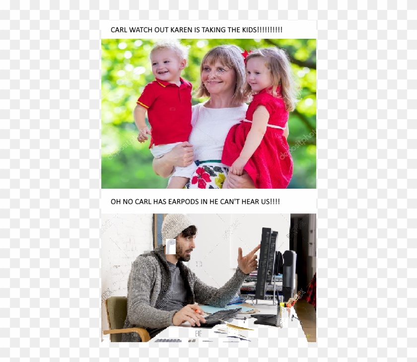 Link - - Mom Holding Two Kids Clipart