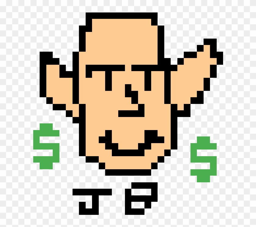 Me, Jeff Bezos - Minecraft Pixel Art Easy Meme Clipart