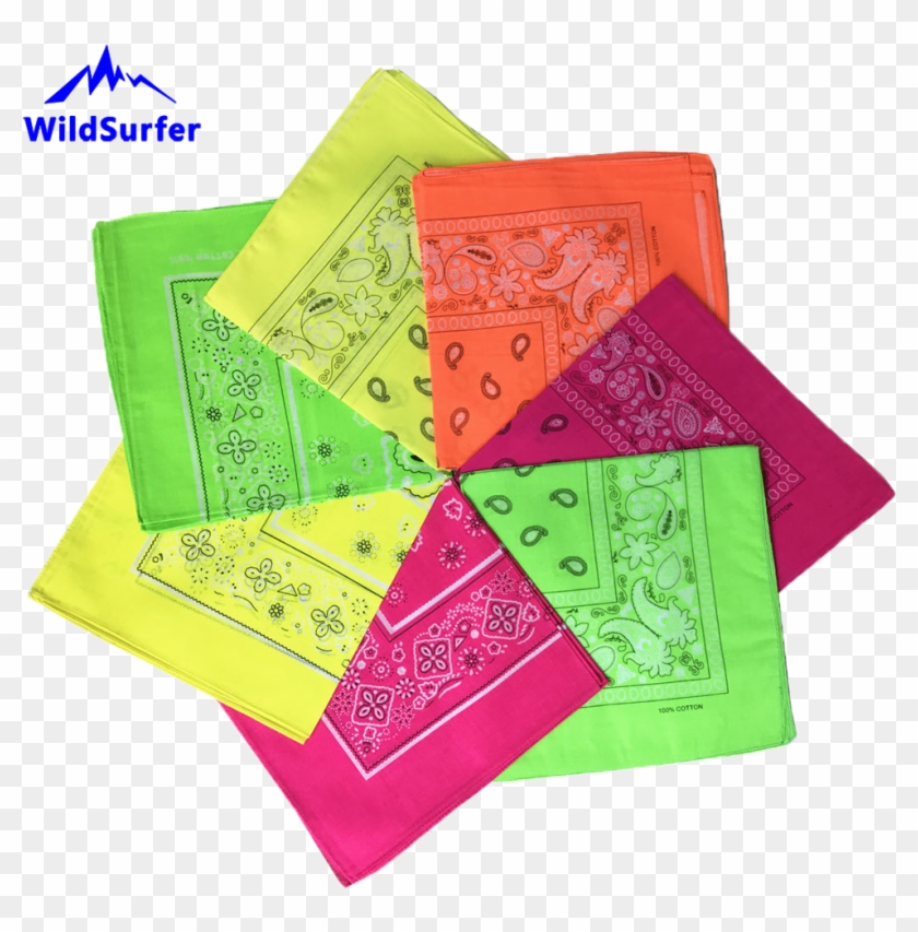 Wildsurfer Fluorescence Cashew Bandanas Cotton Headwear - Leather Clipart