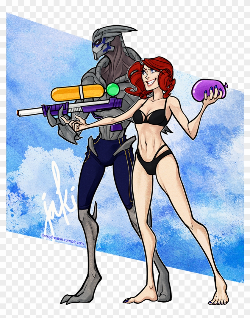 I Like To Think That When Garrus And Femshep “retire - Femshep Beach Clipart