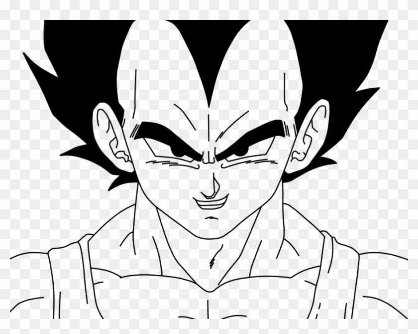 Drawing Vegeta Face - Dibujos De Vegeta Faciles Clipart