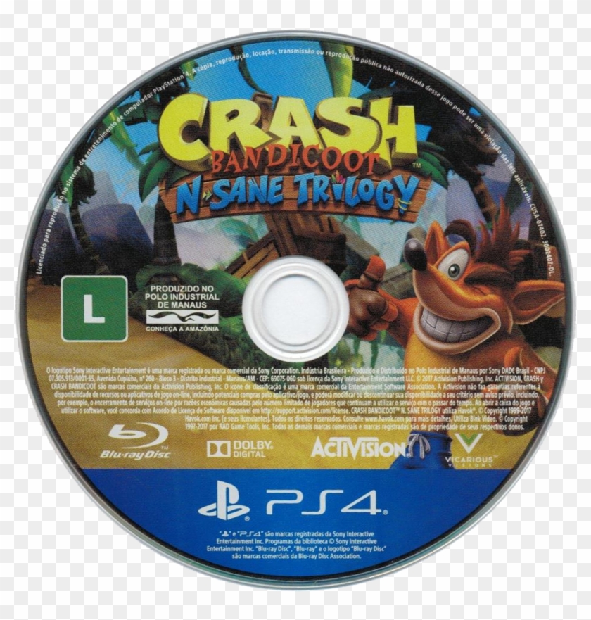 Crash Bandicoot N - Crash Bandicoot N Sane Trilogy Disc Clipart #4354742