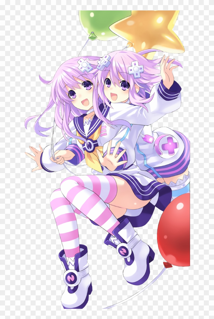 Nepgear And Neptune Render By Jessymoonn , Png Download - Cartoon Clipart