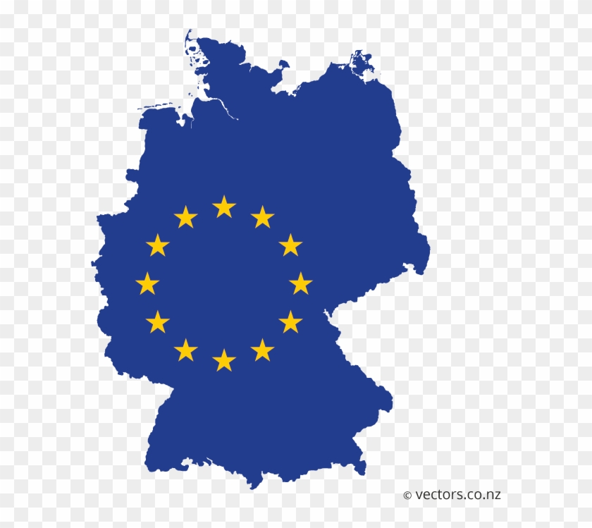 Eu Flag Vector Map Of Germany - Sanssouci Palace On A Map Clipart #4354785