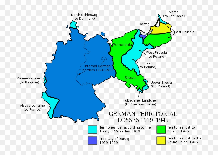 German Territorial Losses, 1919 1945 [730x550] - German Territorial Losses Clipart #4354819