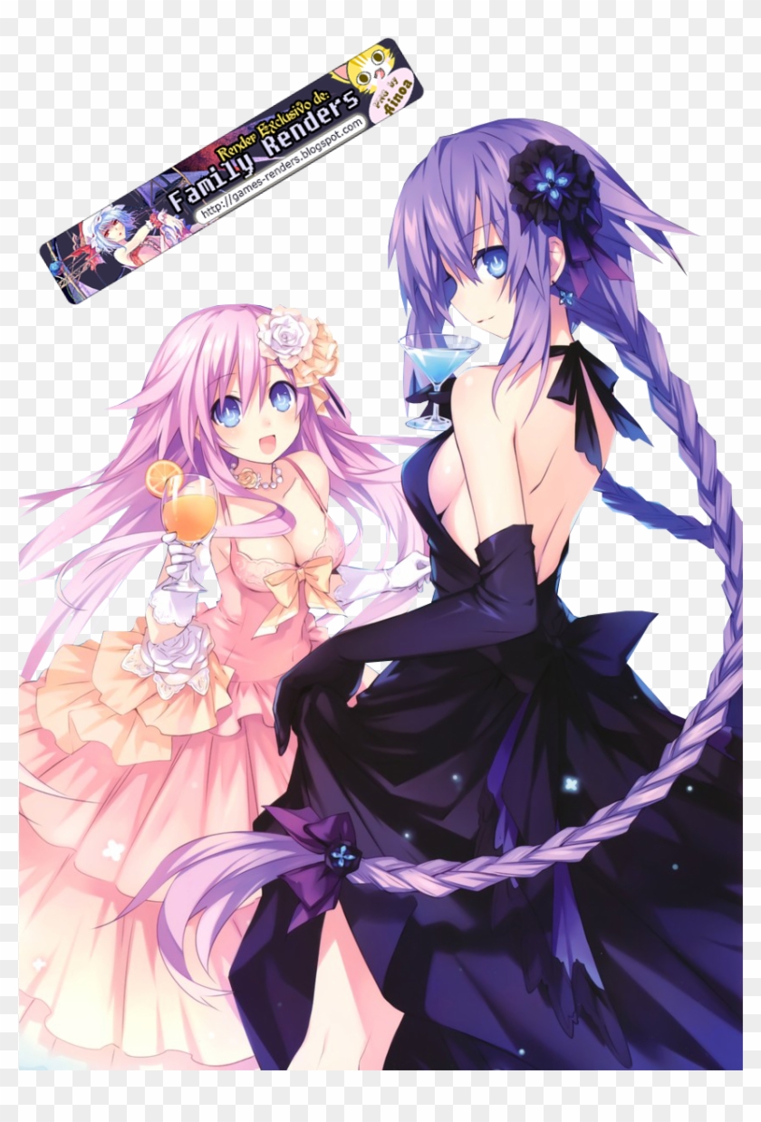 Disclaimer - Purple Anime Girl Render Clipart