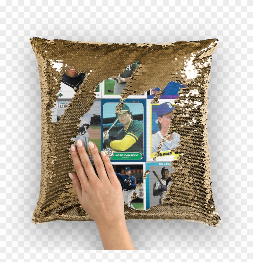 Classic Baseball Cards Collection ﻿sequin Cushion Cover - Nicolas Cage Sequin Pillow Clipart #4355658