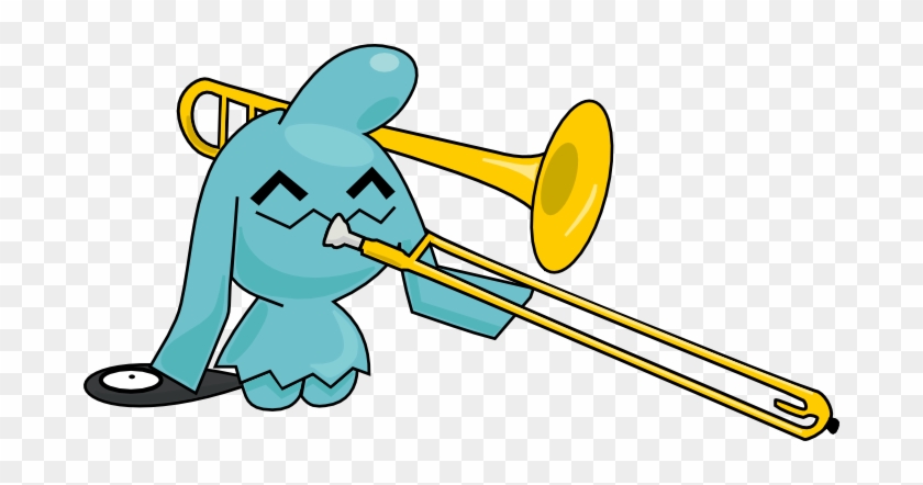 #pokemon #wynaut #instrument #trumpet #freetoedit - Trombone Pokemon Clipart #4355661