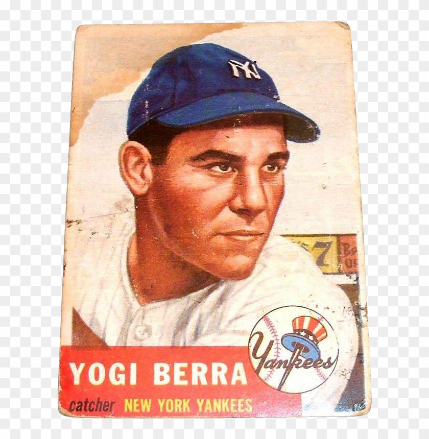 Vintage 1953 Yogi Berra Baseball Card - 1953 Topps Yogi Berra Clipart