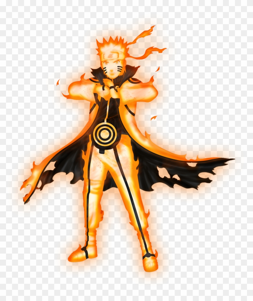Naruto Uzumaki Sage Mode Full Body - Naruto En Modo Kurama Png Clipart #4356147