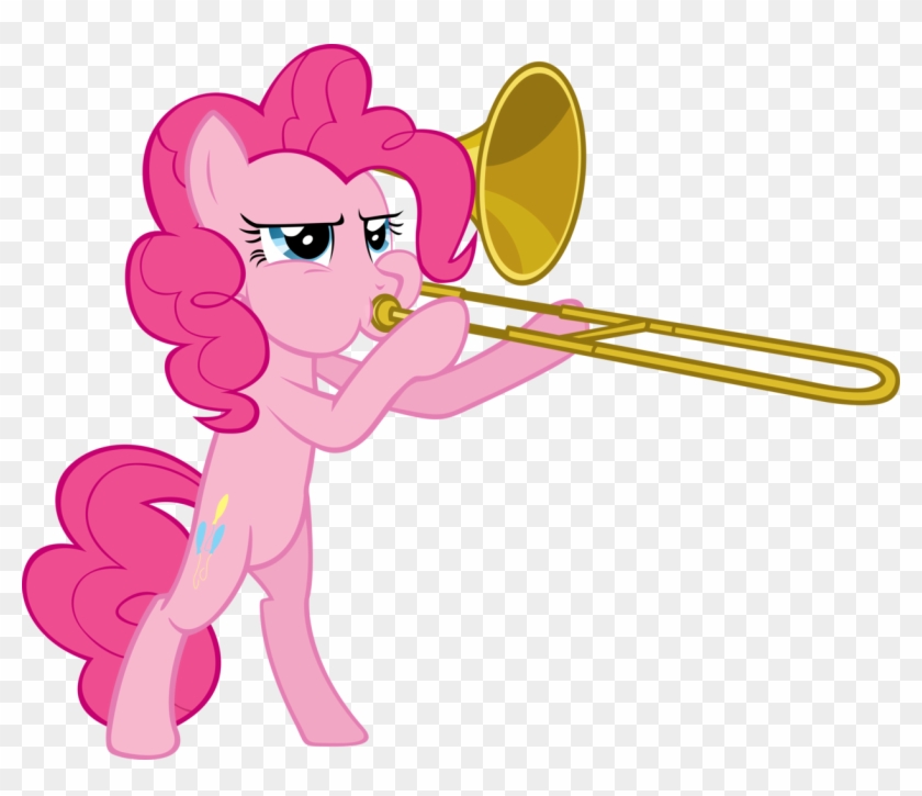 Trombone Vector Transparent - Pinkie Pie Trombone Meme Clipart #4356241