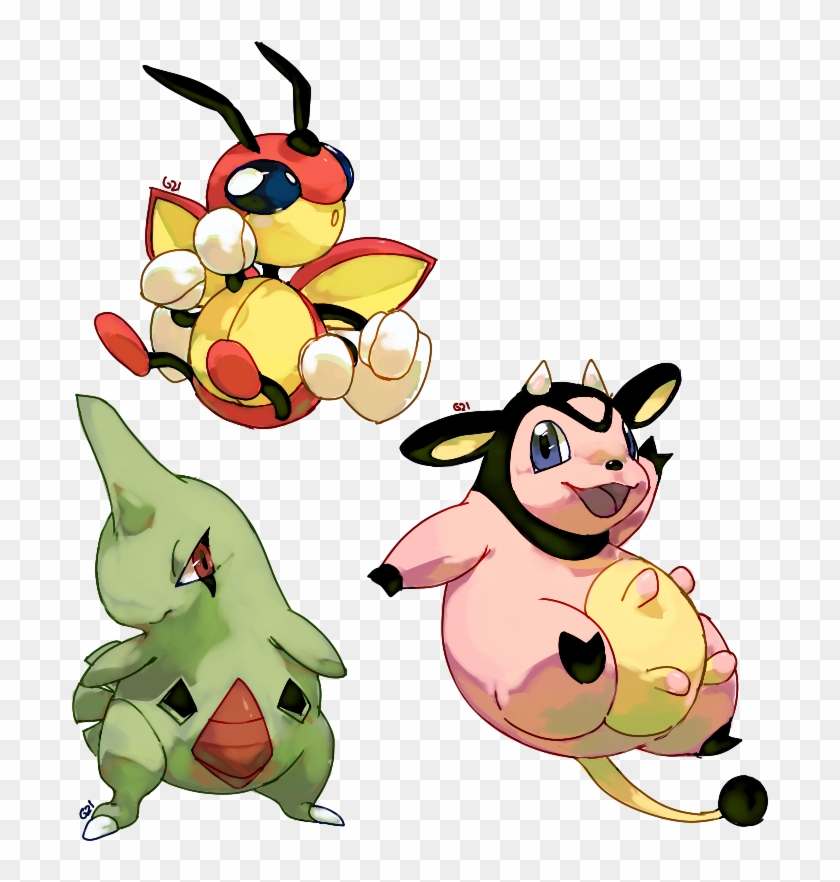 Larvitar, Miltank, And Ledian , Png Download - Cartoon Clipart