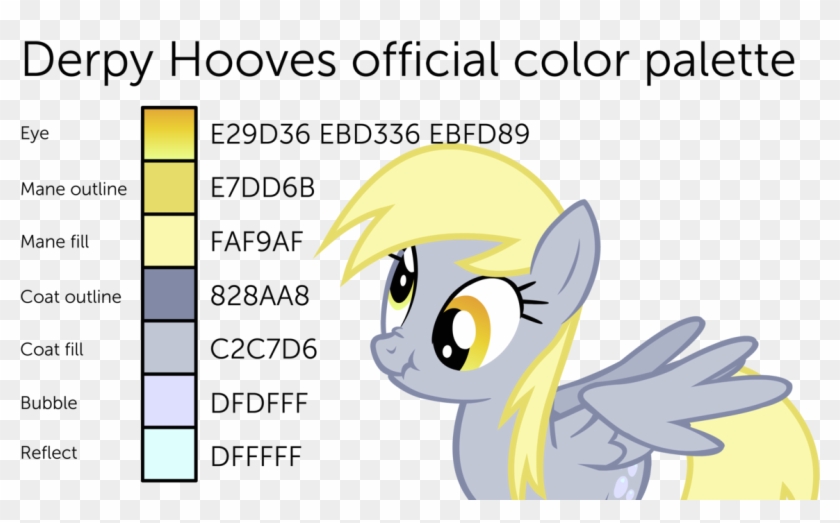 Derpy Hooves Official Color Guide By Mintyroot - Cartoon Clipart