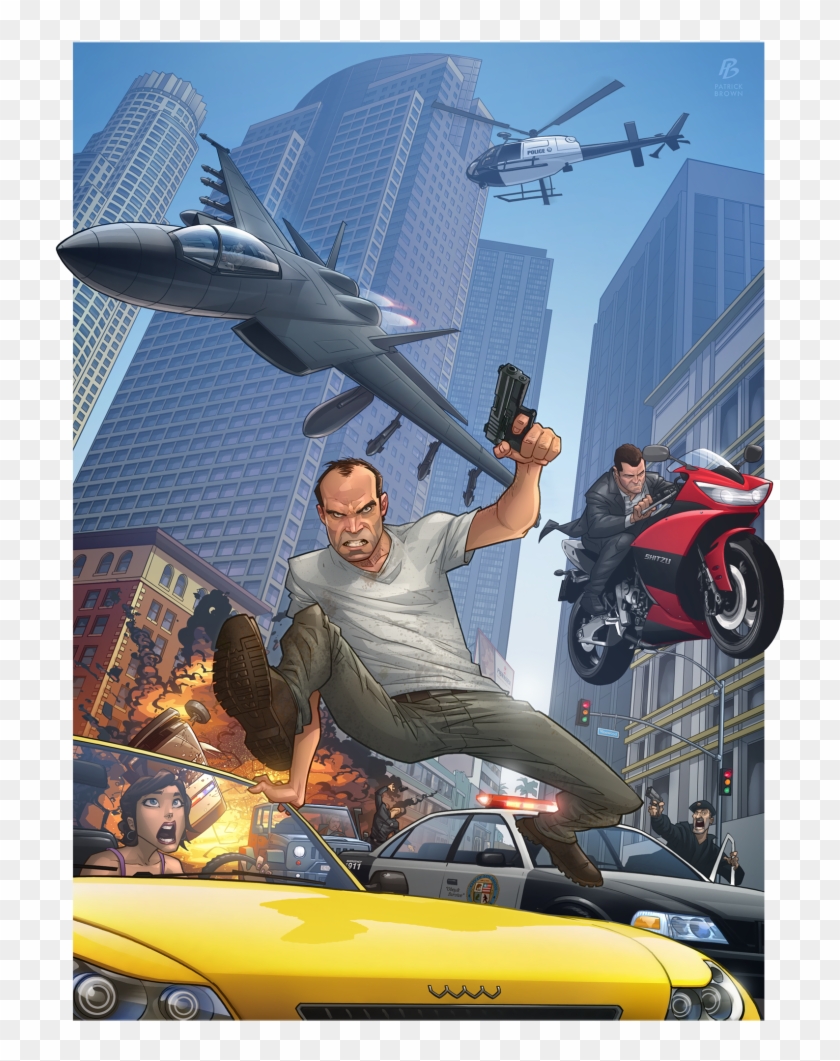 First Gta V Artwork From Patrick Brown Clipart