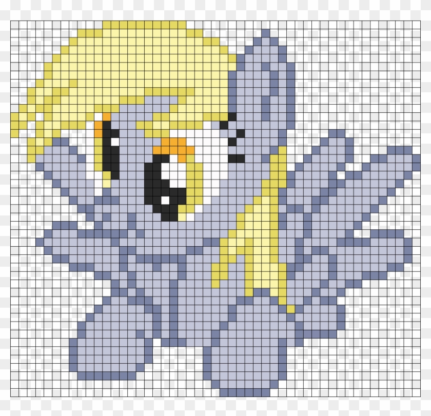 Derpy Hooves Munching Perler Bead Pattern / Bead Sprite - Pixel Art De Mlp Clipart #4357415