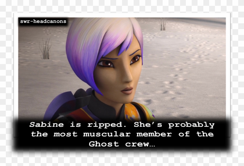Sabine Is Ripped - Star Wars Rebels Season 2 Ezra And Sabine Kiss Clipart