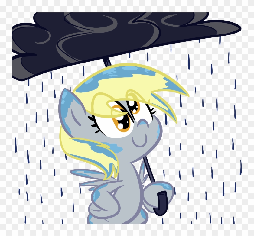 Derpy Hooves Rarity Applejack Pony Cartoon Yellow Mammal - Ponies In The Rain Clip Art - Png Download #4357903