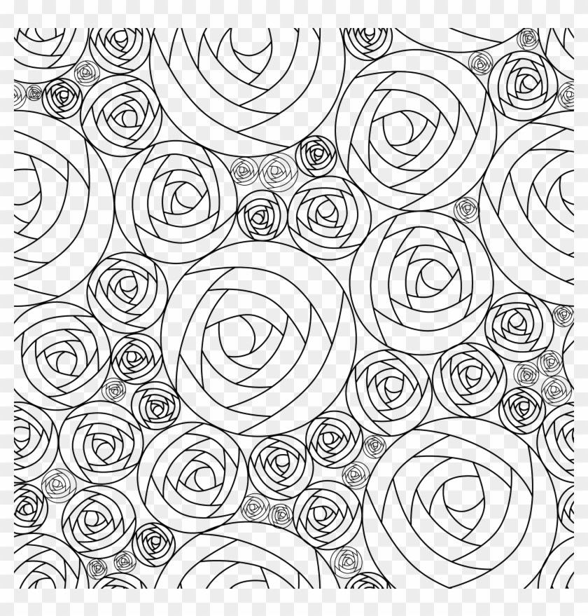Roses Sticker - Repeating Pattern Clipart #4358213