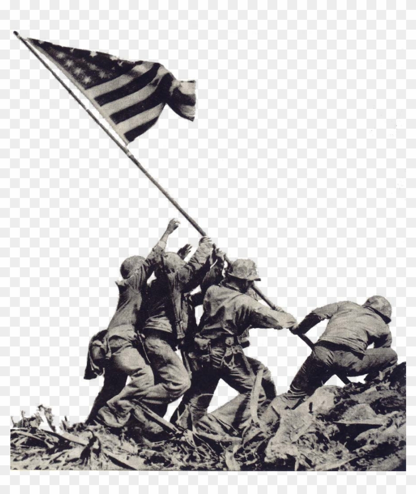 Iwo Jima Flag - Joe Rosenthal Mt Suribachi Clipart #4358454