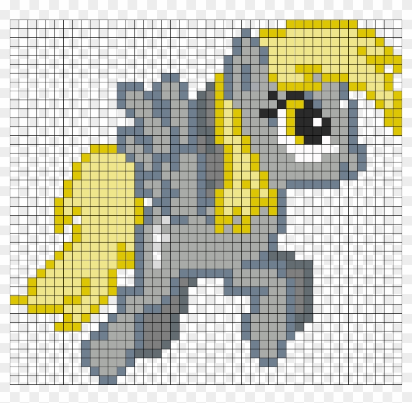 Derpy Hooves Perler Bead Pattern / Bead Sprite - My Little Pony Rainbow Dash Pixel Clipart #4358550