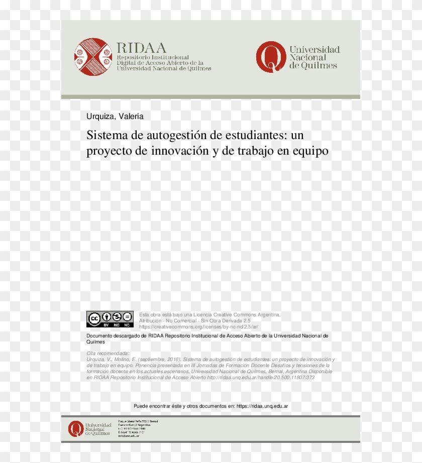 Pdf - Universidad Nacional De Quilmes Clipart #4359145
