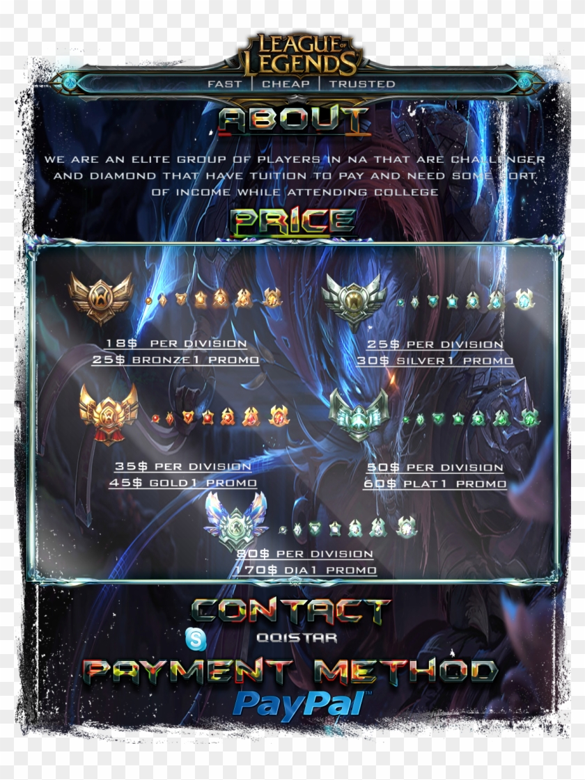 [na/lan] Dc's Elo Boosting - League Of Legends Clipart