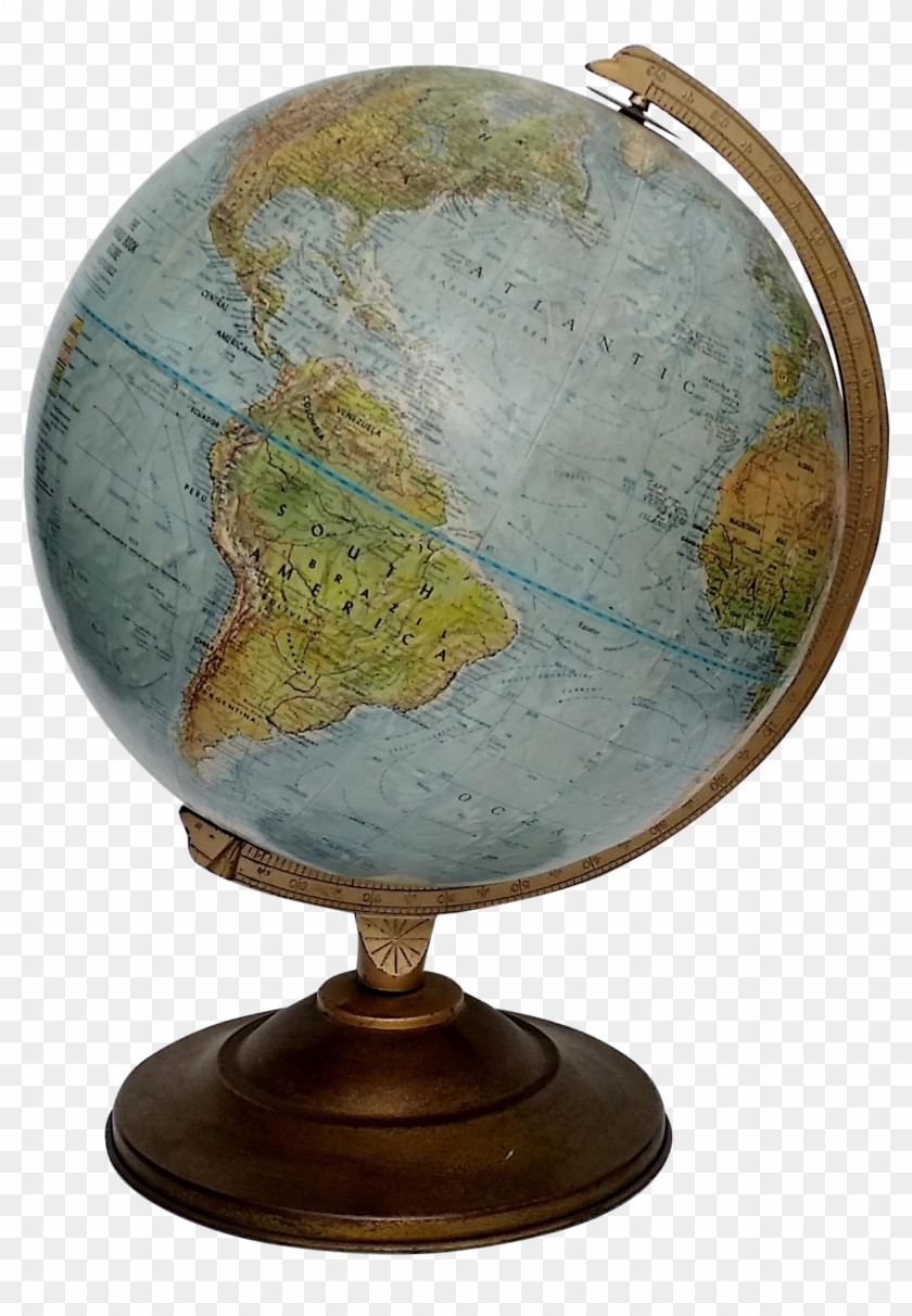 Transparent Globe Vintage - Globe On Stand Png Clipart