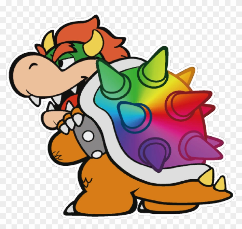6 Jun - Paper Mario Color Splash Bowser Clipart