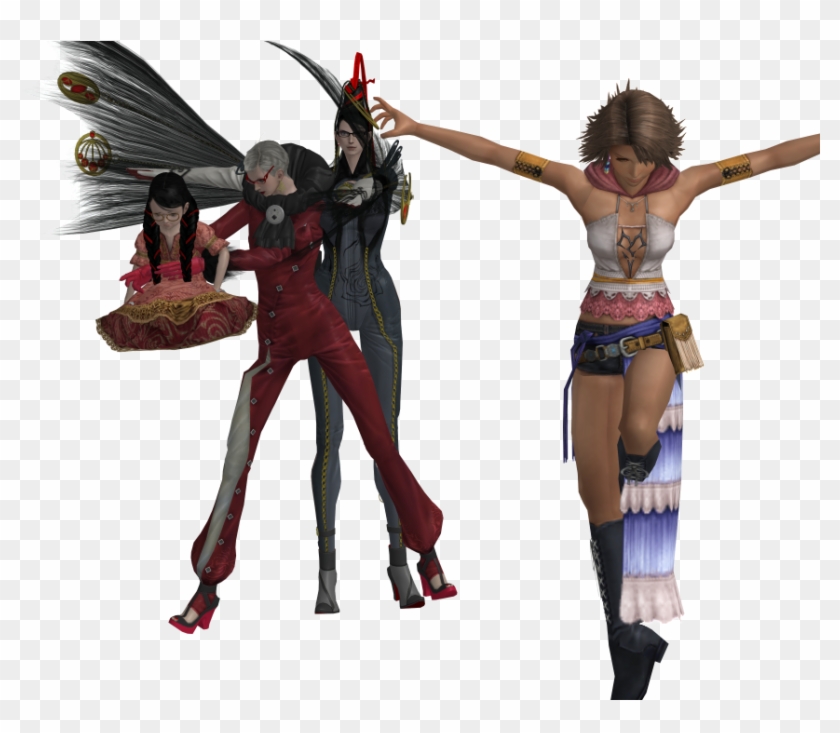 Bayonetta And Baby Bayonetta And Yuna - Fairy Clipart