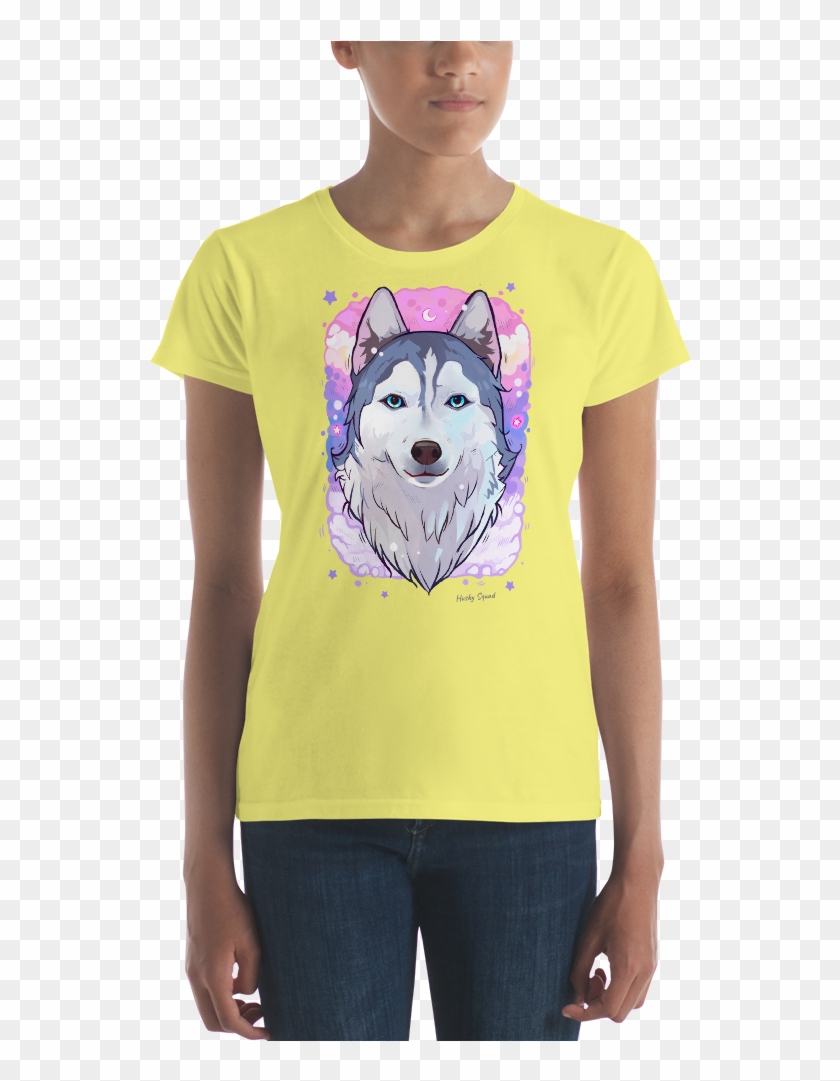 Dreams Of Yuna Ladies Tee Yellow - Alaskan Malamute Clipart