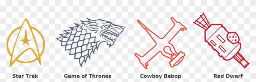 Icons For Star Trek, Game Of Thrones Cowboy Bebop And - Drawing Clipart #4361990